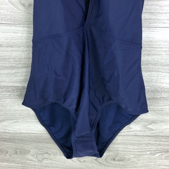 TED BAKER NWT $149 HALTER PIKAA ONE PIECE SWIMSUIT NAVY SIZE 10 US - Picture 4 of 12